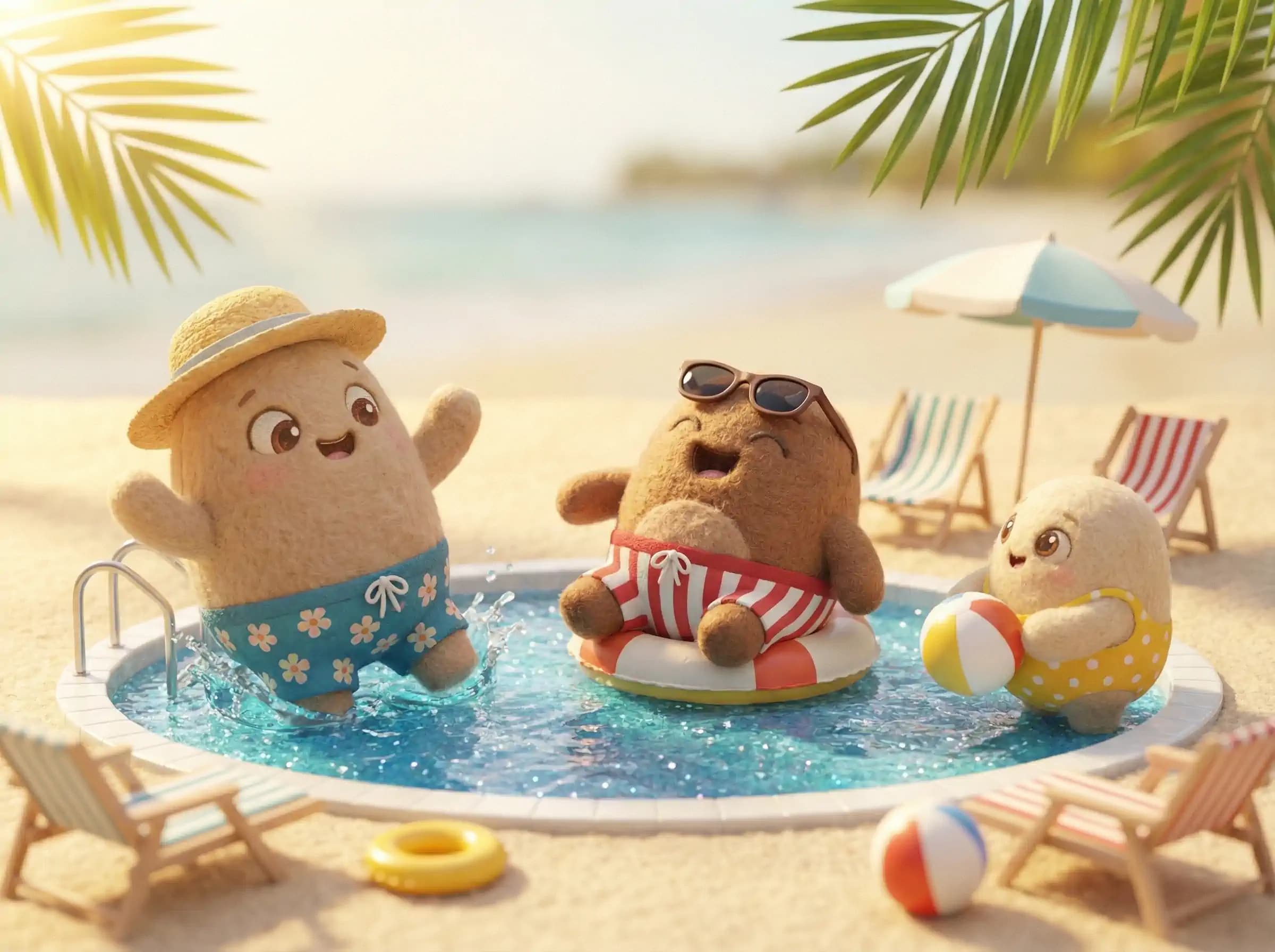 Famille en vacances — partager à distance